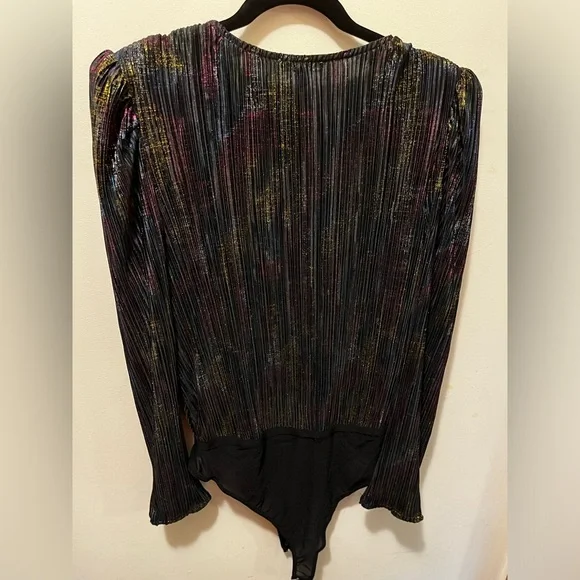Flying tomato Vici Collection Rainbow Metallic  Bodysuit sz Large - Picture 7 of 12